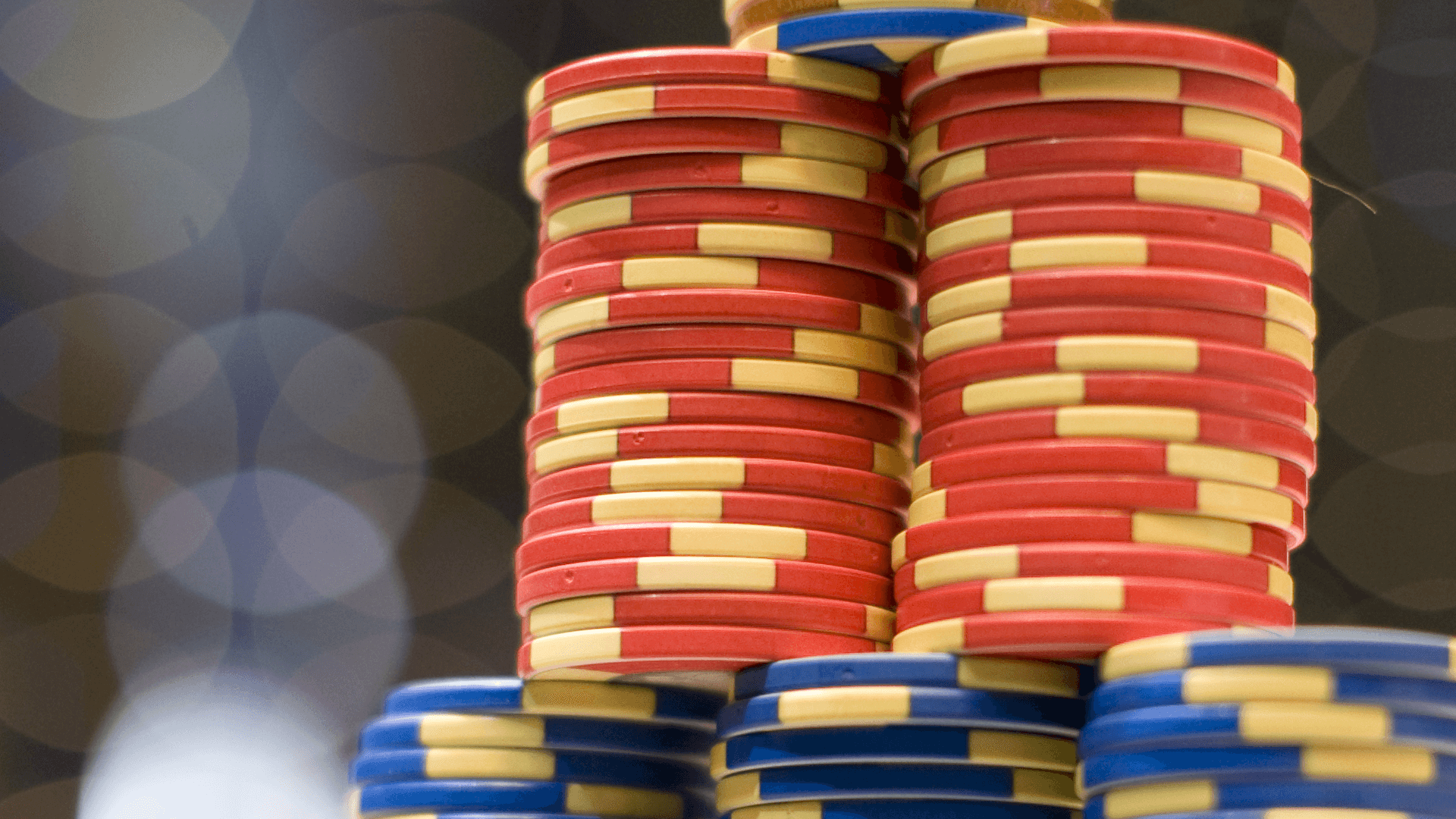 Large Stack of Poker Chips